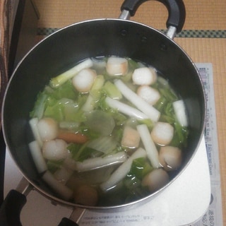 白菜とネギのスープ